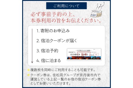 宿泊クーポン6,000円分 佳松苑グループが運営する京丹後市内のお宿でご利用いただけます。京都・京丹後／旅行／クーポン／温泉宿／海水浴／蟹／関西／京都府／旅行券／高級宿／高級ホテル／夕日ヶ浦温泉／海鮮