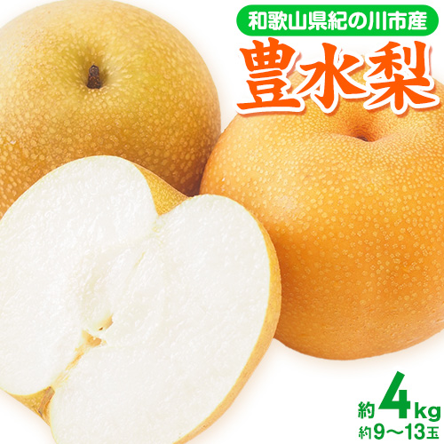 【先行予約】和歌山県紀の川市産 の豊水梨 約4kg （約9玉～13玉）紀の川市厳選館 《2026年8月中旬-9月上旬頃出荷》 和歌山県 紀の川市 果物 フルーツ なし ナシ