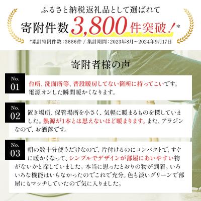 ふるさと納税 加西市 【グリーン】2~3週間以内にお届け 電気ストーブ AEH-G408N [No5698-7817] |  | 01