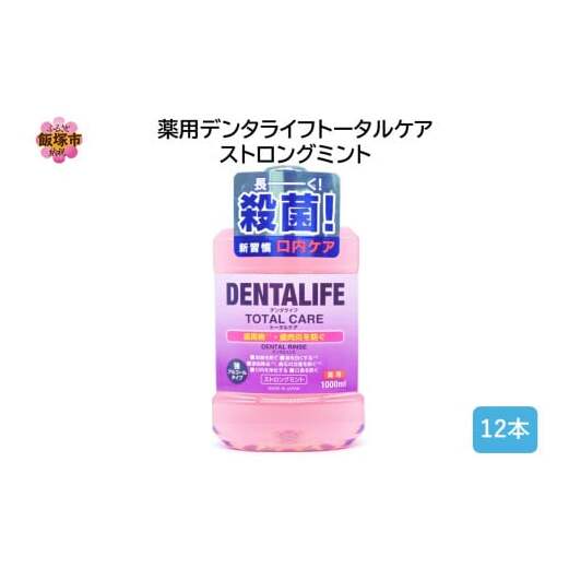 薬用デンタライフトータルケアストロングミント1000ml×12本【B4-053】