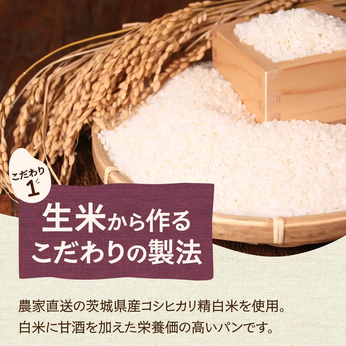 生米食ぱん 茨城県産こしひかり100% プレーン2本 | パン 食パン 朝食 グルテンフリー