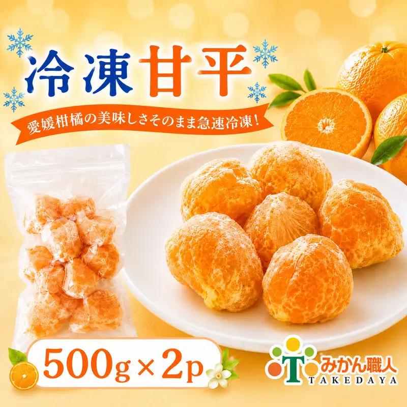 冷凍甘平 500g×2袋 冷凍みかん みかん ミカン 愛媛みかん 蜜柑 柑橘 かんきつ 冷凍ミカン 冷凍柑橘 アイス スムージー シャーベット みかん職人武田屋 愛媛県 愛南町