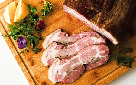 高知県産 ゆず豚or栗豚のベーコン（約480g）無添加 ブロック 高級 燻しベーコン 熟成 おつまみ 冷凍