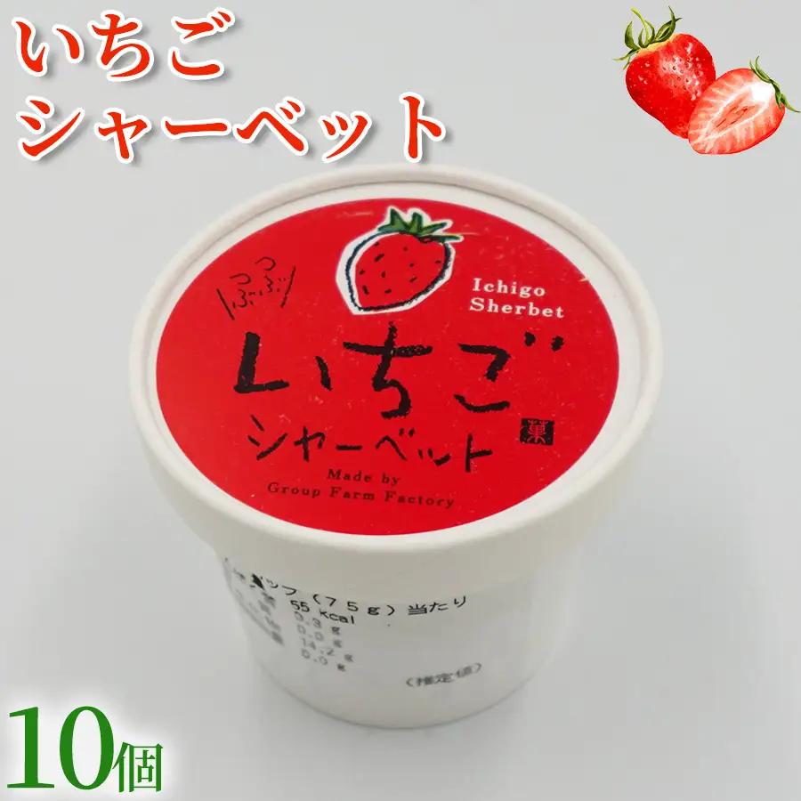 いちご シャーベット 100ml×10個 アイスクリーム シャーベットアイス 【アイス】