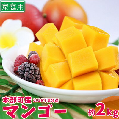 【ふるさと納税】【2026年夏発送】もとぶ町産マンゴー（家庭用）約2kg詰め フルーツ 果物 期間限定 数量限定 先行予約 南国 プレゼント お土産 おみやげ ギフト くだもの 沖縄 おきなわ 青果 デザート おすすめ 人気 冷蔵 夏 スイーツ