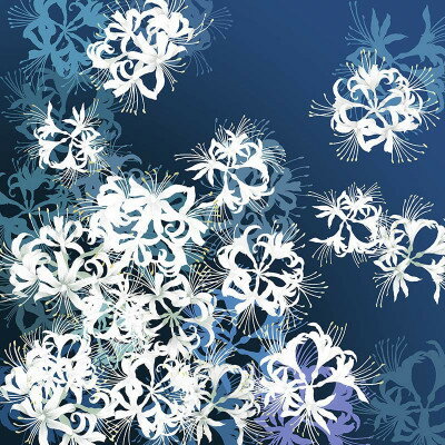 【ふるさと納税】撥水風呂敷『ながれ』曼珠沙華(平織70cmサイズ)【1692503】