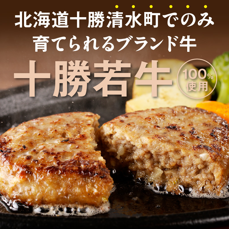 十勝若牛100％使用！ 十勝若牛 ハンバーグ 100g × 6個  【 おかず 赤身 ヘルシー 低カロリー 牛肉 肉 ブランド牛 国産 惣菜 小分け 豊かな旨味 贈り物 冷凍 お取り寄せ ギフト お中