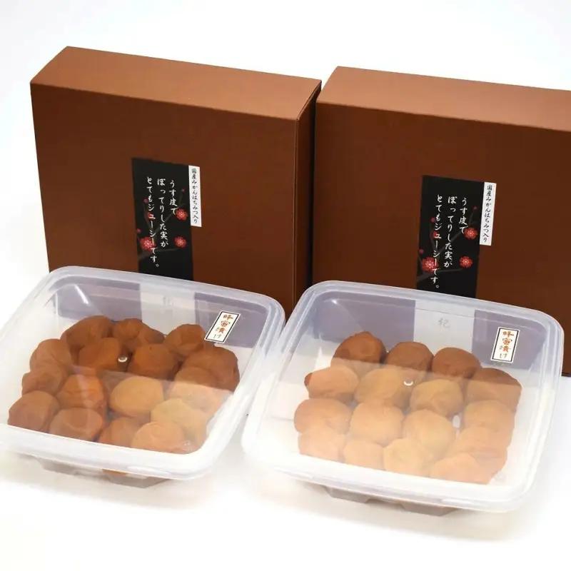 紀州南高梅はちみつ（塩分５％）A級品  400g×２個セット / 田辺市 紀州南高梅 南高梅 梅干し 梅干 梅 うめ 肉厚 お米 おにぎり 焼酎 梅酒 健康 ちみつ梅 塩分5％ 塩分控えめ セット A級【kfo001】