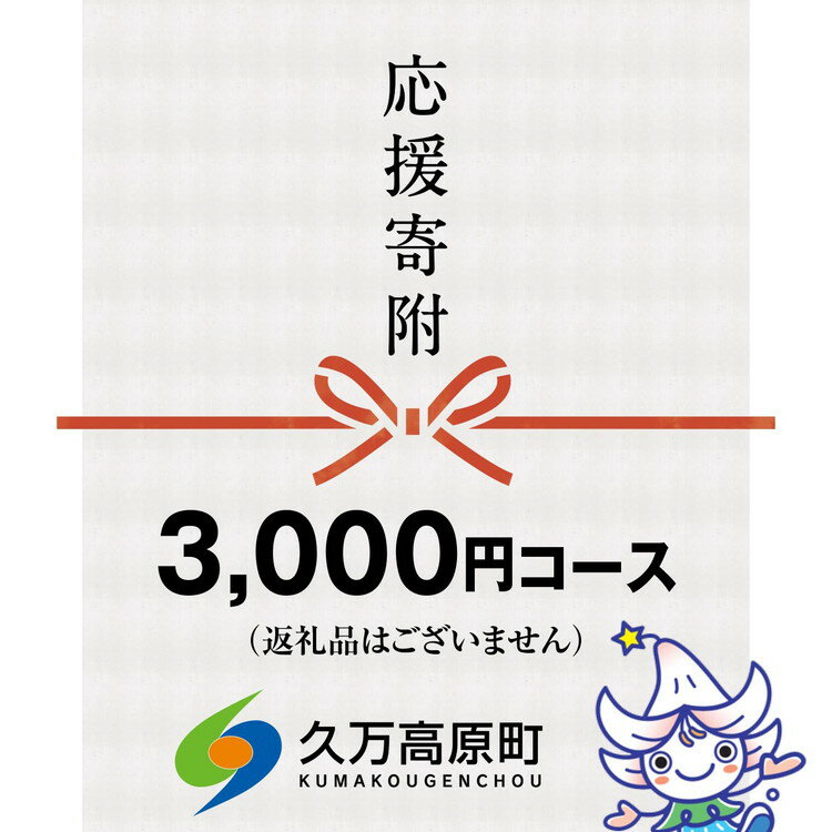 【ふるさと納税】【返礼品なし】久万高原町へのご寄附（3,000円）