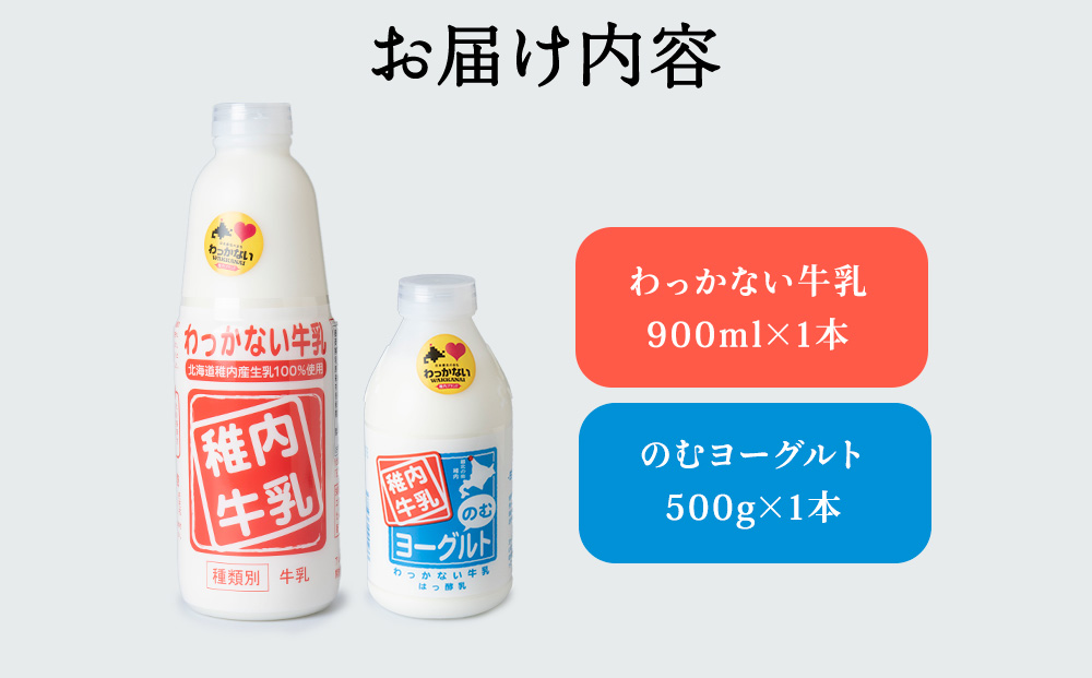 稚内牛乳 牛乳&のむヨーグルト 詰め合わせ お試し セット