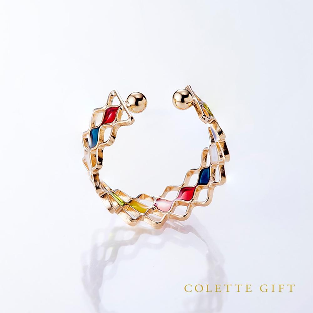 【ふるさと納税】ルミネマルチカラーイヤーカフ【K10YG】