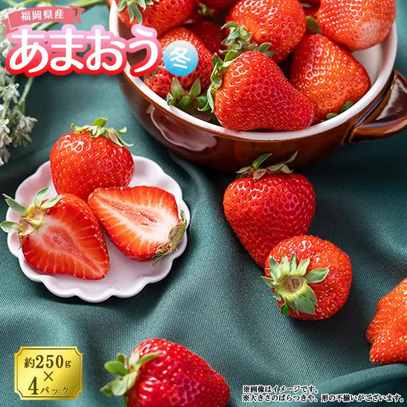 【先行予約】【冬】福岡産あまおう4パック 4A2