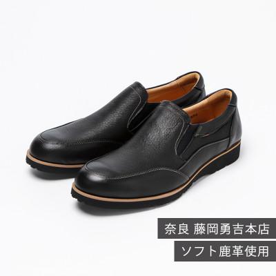 ふるさと納税 大和郡山市 ヤマトイズム 24.5cm ブラック レザーカジュアルシューズ 紳士靴 鹿革 YA3302 倭イズム |  | 01