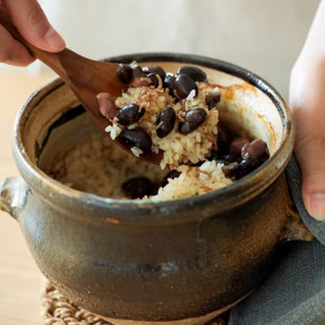 丹波黒大豆煮豆と炊き込みご飯の素の巾着セット | 兵庫県 丹波篠山市 TMN010