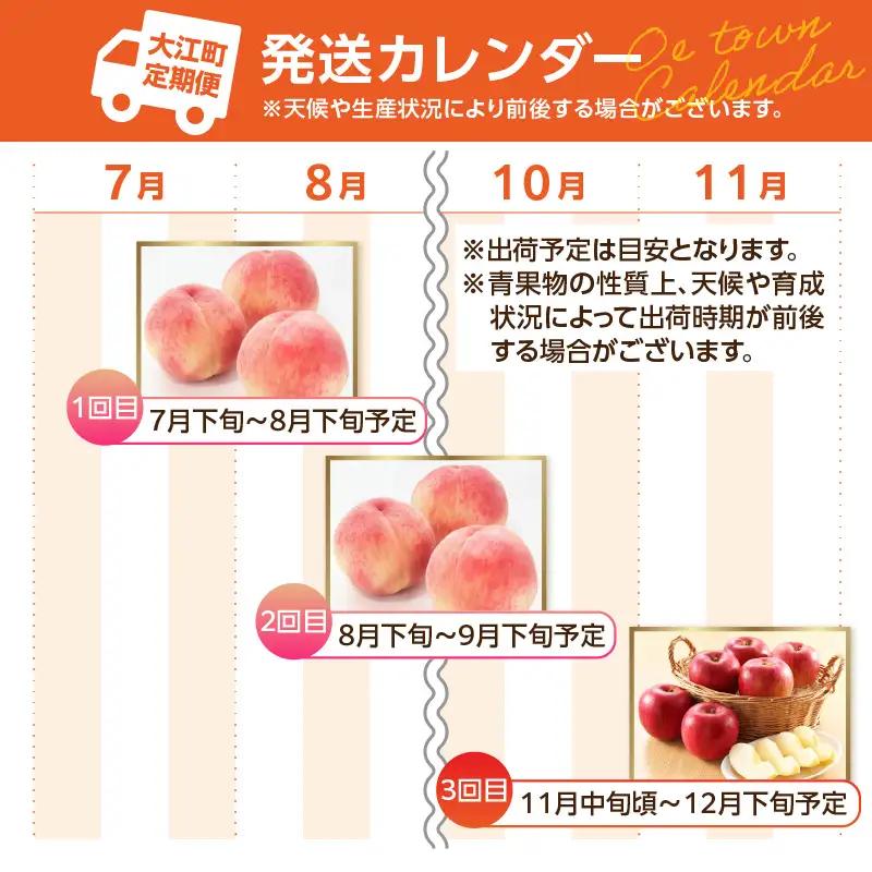 ≪先行受付≫【2026度年発送】桃とりんご好きのもりもり便【定期便全３回】 060-T04