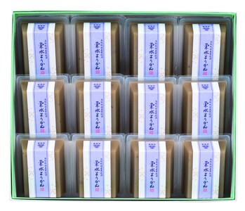 【夏季限定】＜京都栗菓匠 若菜屋＞栗水ようかん 12個入 高級純国産栗使用《ようかん 羊羹 水ようかん 国産 栗 自家製 栗餡 くり あん》◇