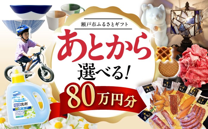 
            【あとから選べる】愛知県瀬戸市ふるさとギフト 寄附80万円分 あとからセレクト / 選べるギフト / あとからギフト / 瀬戸市 /  瀬戸市ふるさと納税 [BBZZ015]
          
