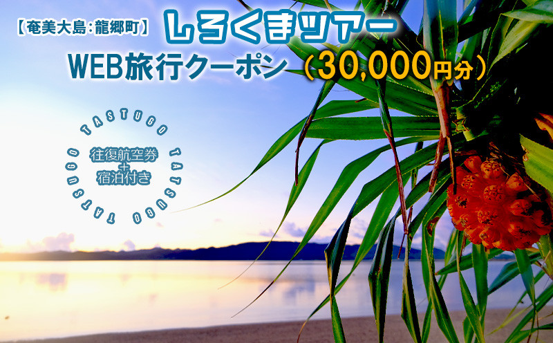 
【奄美大島：龍郷町】しろくまツアーで利用可能なWEB旅行クーポン（30000円分）
