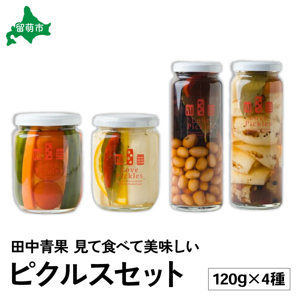 【ふるさと納税】田中青果 見て食べて美味しい ピクルスセット 4種類 漬物 漬け物 野菜 お酢 酢 国産 北海道産 豆 玉ねぎ カリフラワー 人参 長いも ギフト 贈り物 R014-045