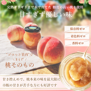 桃ジャム 瓶タイプ ～果肉ゴロっと贅沢仕上げ～ 2個入り【aozf004】