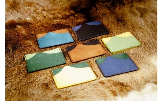 FUJIカードケース　伊豆市産 鹿革 全7色からお好きな2色の組み合わせ｜ポイントカードケース ハンドメイド 国産