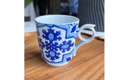 有田焼 染付十字文 ペアマグカップ【有田焼 花伝作】 2個 セット 器 伝統 クルス コップ A25-568