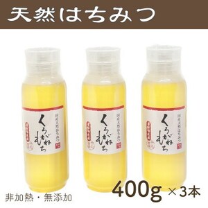 竹内養蜂の蜂蜜1種(くろがねもち3本) 各400g プラスチック便利容器【1488847】