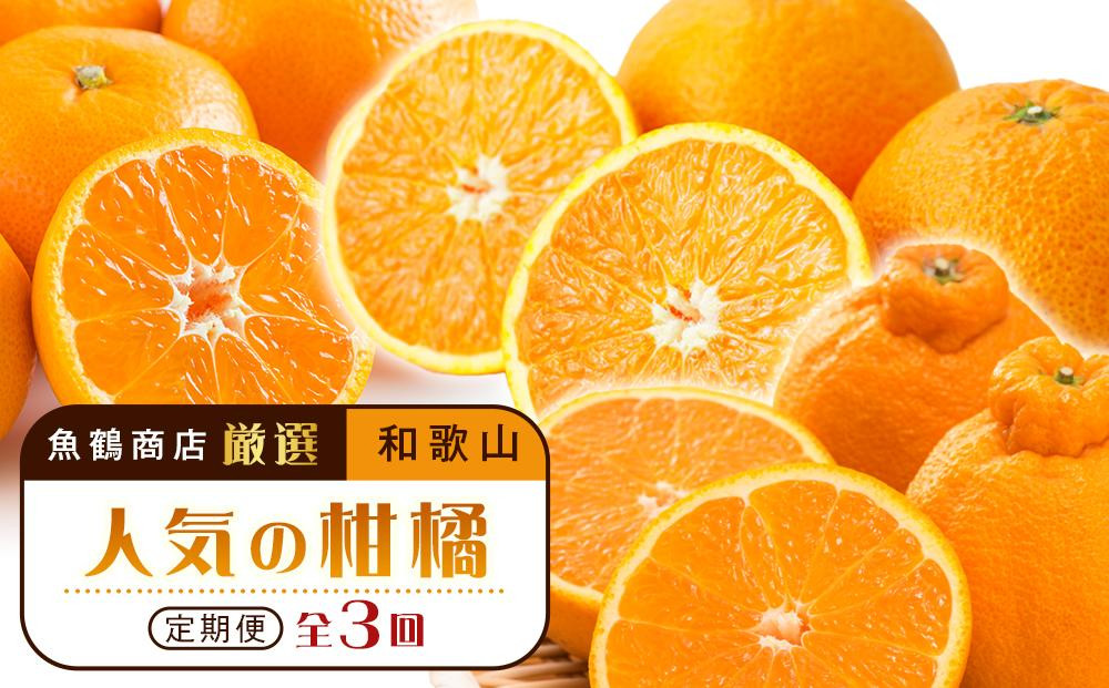 
            【魚鶴商店厳選】和歌山人気の柑橘定期便（有田みかん・不知火・清見オレンジ）【定期便全3回】【UT116】
          