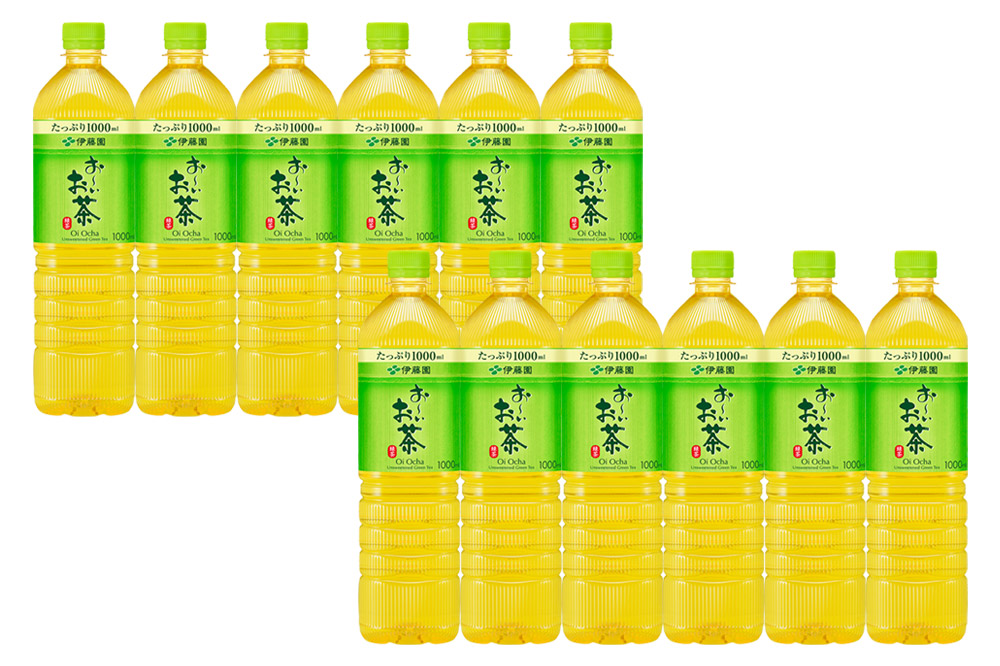 《定期便3ヶ月》お〜いお茶 緑茶 伊藤園 ＜1L×12本＞【2ケース】