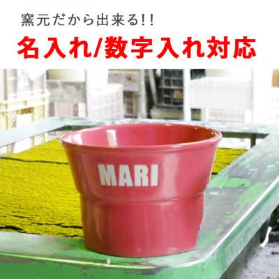 ふるさと納税 瑞浪市 美濃焼　陶器製ペット用フードボウル 名入れ 凹みロゴ アルファベット 丸高台S |  | 02