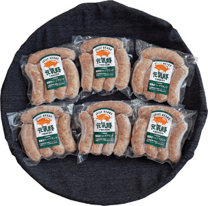 【毎月定期便】元気豚 粗挽きハーブフランクフルト 30本セット 1.8kg(60g×30本)全9回_肉 ソーセージ・ウインナー 豚肉   定期便 定期便  _【配送不可地域：離島・沖縄県】 TAKB0