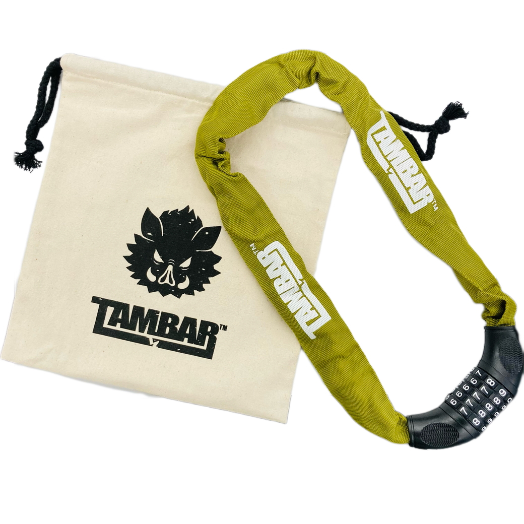 
            TAMBAR15  5桁ダイヤル式 チェーン部700mm 自転車用チェーンロック グリーン　鍵 チェーンロック 防犯 盗難防止 アウトドア バイク ロードバイク
          