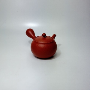 春秋　10号朱艶消梨皮新小丸急須4-604｜陶器 やきもの 焼き物 手作り 職人 春秋窯 鋳込み 丸よ小泉 愛知県 常滑市