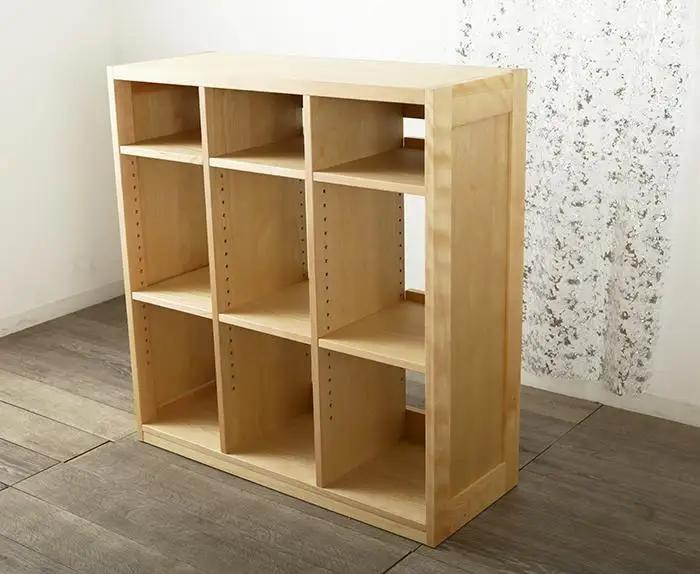 大川家具 ファイン 90cm ブックシェルフ 高さ95cm 天然木 サクラ(バーチ)