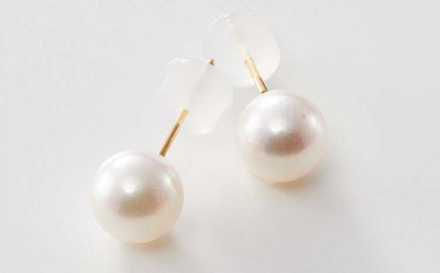 大好評! 真珠 ピアス パール 6.5mm あこや真珠ピアス K10 保証書付