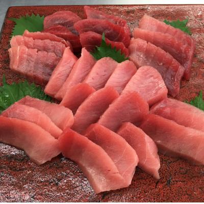 ふるさと納税 三浦市 本物の味をお届け!厳選!天然三崎まぐろ【希少部位】背トロ&amp;中トロ・赤身セット