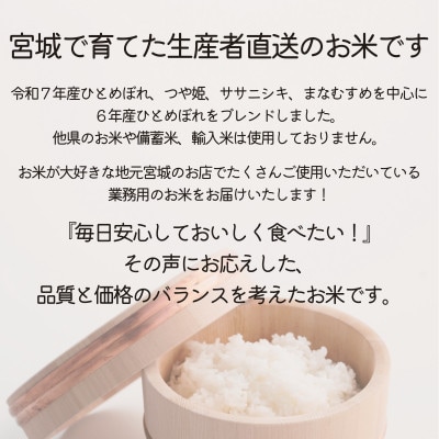 宮城県産ブレンド米　宮城米(精米)5kg【1726187】