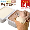 【ふるさと納税】 業務用 2Lアイス セット 合計4L 2L×2種類 バニラ チョコ 大容量 アイス アイスクリーム アイスミルク セット バニラアイス チョコアイス スイーツ おやつ 乳製品 熊本県製造 九州産 国産 冷凍 送料無料