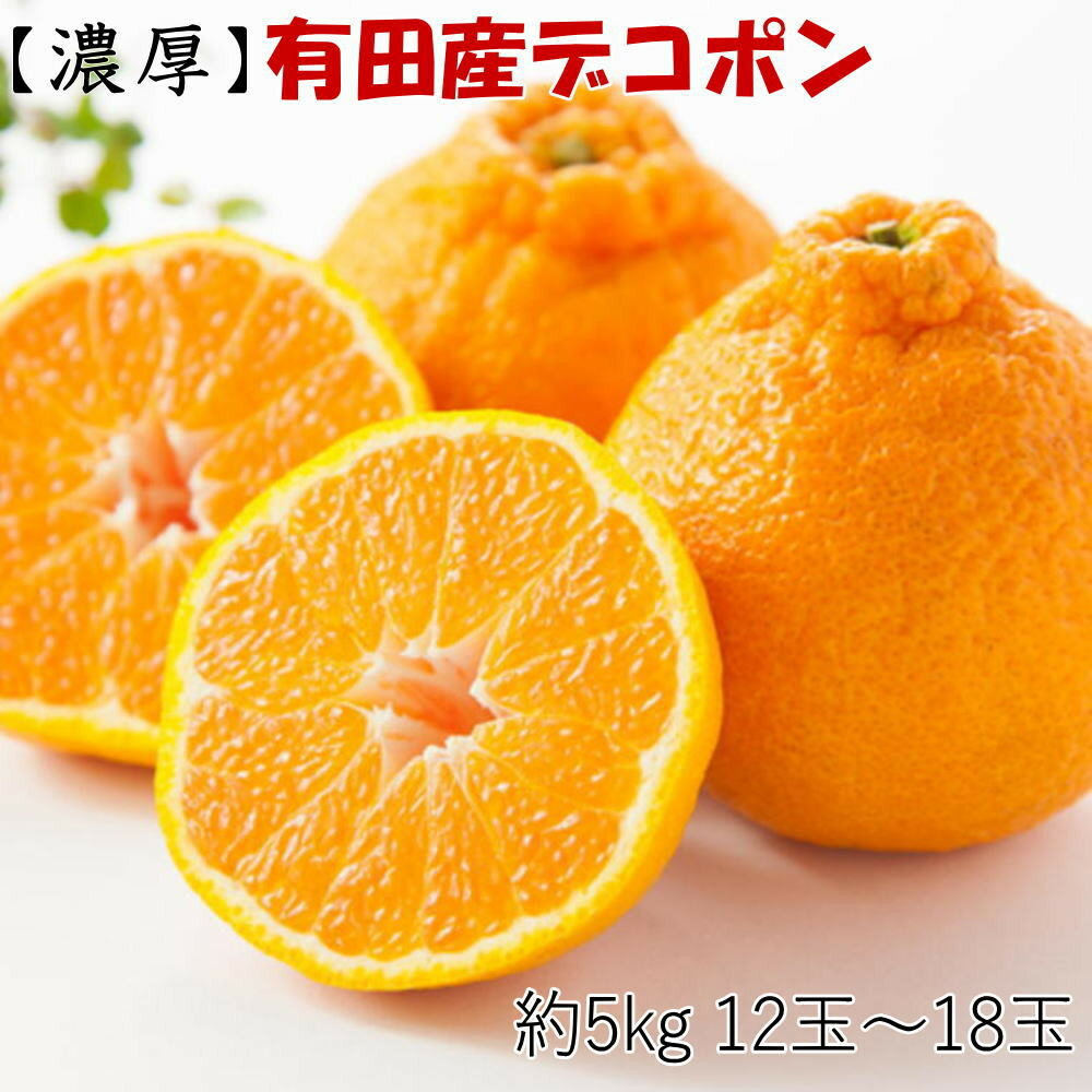 【ふるさと納税】［お味濃厚］紀州有田産の大玉デコポン約5kg(12玉～18玉入り・青秀以上) ★2026年1月中旬頃より順次発送［TM25w］ | デコポン 5kg 大きい 大玉 和歌山 有田川町