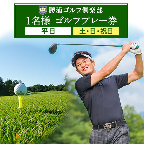 【ふるさと納税】1名様 ゴルフ プレー券 (1Rセルフ・諸税込・飲食別) 選べる ご利用曜日 平日 or 土・日・祝日 勝浦ゴルフ倶楽部 【配送不可地域：離島】 《30日以内に出荷予定(土日祝除く)》千葉県 勝浦市 ゴルフ ゴルフ券