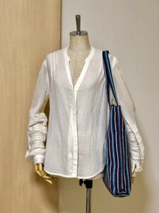 会津木綿 携帯用折り畳みマイバッグ (てり縞) ファッション かばん トートバッグ 手提げ カバン 織物 伝統工芸品 