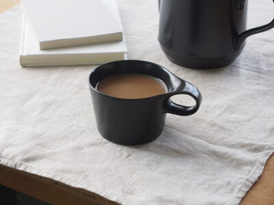 【美濃焼】miyama.のスタッキングミニマグカップ(150cc)　1個　黒マット【1525419】
