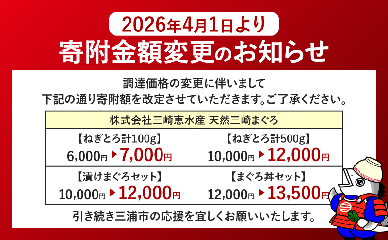 【7営業日以内に発送 または 配送月が選べる】三崎まぐろ 目鉢まぐろのみ使用ねぎとろ すきみ 500g（100g×5P） M020-019