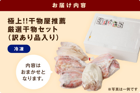 極上!!干物屋推薦 厳選干物 訳あり商品が入ってます!! 魚介類 セット 干物 乾物 ふるさと納税 訳あり 海の幸 魚介類 魚貝類 干物 一夜干し 干物セット【1043】