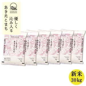 秋田県産 予約受付開始!あきたこまち【令和7年産】無洗米30kg(5kg×6)《10月中旬より発送》【配送不可地域：離島・沖縄県】【1637067】