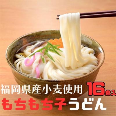 ふるさと納税 豊前市 【毎月定期便】もちもち子うどん 16食入り×全6回