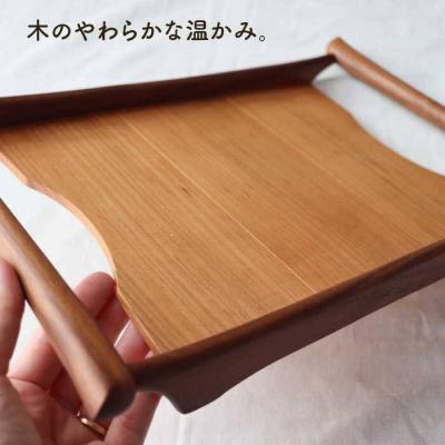 ふるさと納税 糸島市 【さくら×ブラックウォールナット】37cm 小サイズ の 木製 トレー 家具工房 橙[AZF003] |  | 02