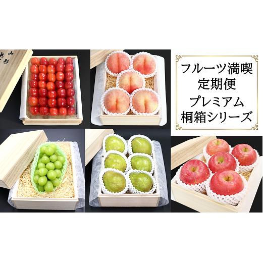 【令和7年産先行予約】 《定期便5回》 フルーツ満喫プレミアム桐箱シリーズ 『フードシステムズ』 山形県 南陽市 [1143-R7]