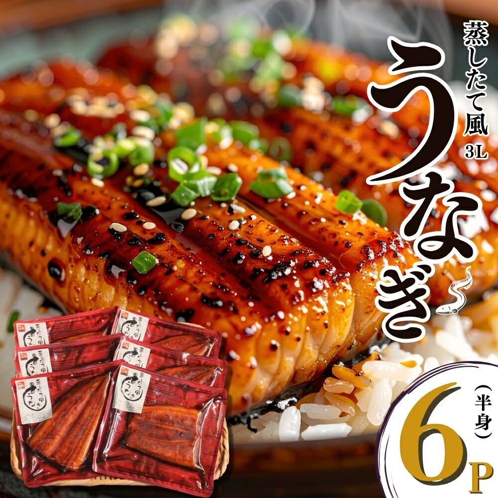 【ふるさと納税】蒸したて風うなぎ3L（半身）×6P 　鰻 うなぎ うな重 鰻丼 うな丼 う巻き 土用の丑の日 沖縄 うるま市