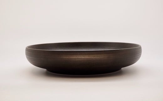 輪島漆器〈輪島キリモト〉千すじ小福皿・大（ねず） [高島屋選定品]